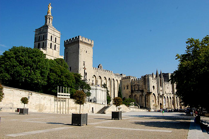 Avignon's main square is a dramatic testament to the power of the popes