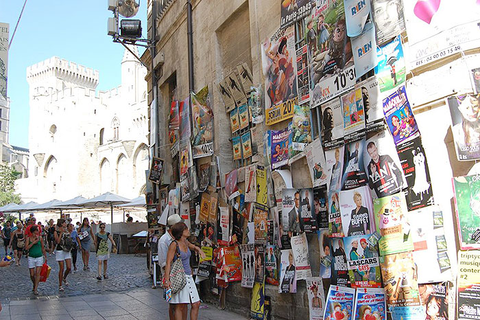 There doesn't seem to be a blank space of wall that isn't covered with posters during the Avignon festival